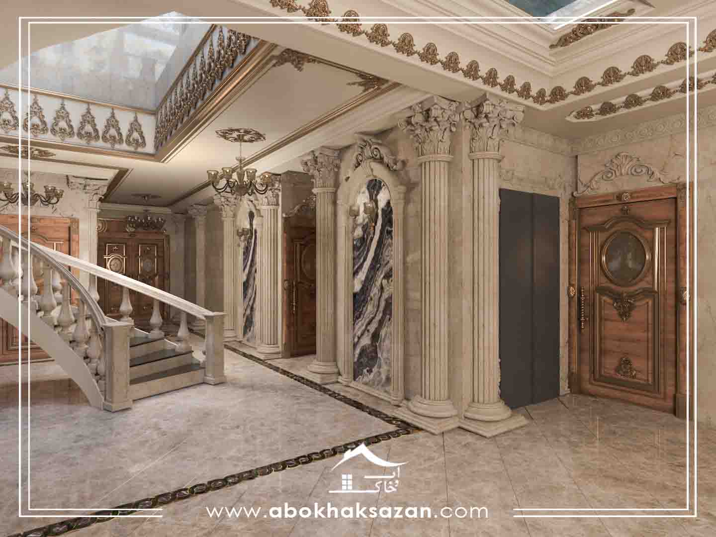 طراحی راه پله کلاسیک